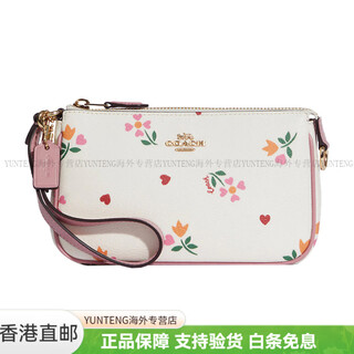 Coach nolita 19 love flower printed zipper, coated canvas and leather, mahjong bag, armpit bag, clutch bag, basic package (bag + dust bag)