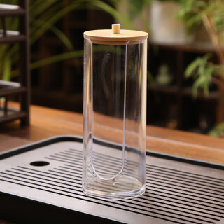 Rice disposable kung fu tea cup holder cup holder desktop cup cup holder tea cup makeup storage rack household storage cup holder storage cup holder transparent