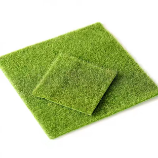 Grass floor mat mini carpet lawn green space simulation green plant micro landscape bonsai desktop interior decoration turf lawn 30*30 cm 1 piece