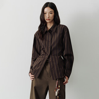 Same flow autumn new women's waist striped unisex shirt thin straps skin-friendly breathable two-wear two-in-one wide shoulder belt purple stripe s