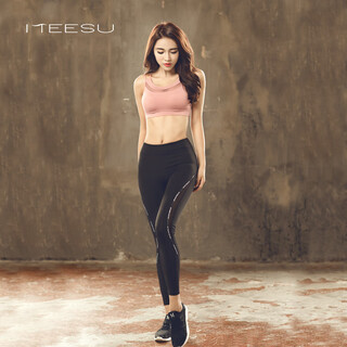 Meesu yoga sports bra beautiful back fitness shockproof push-up underwear running vest summer mesh breathable sexy pilates carmine red xl