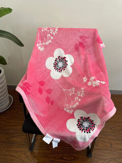 Enbaole summer office nap small blanket summer thin children and baby blanket flannel car leg leg blanket sofa blooming flowers nap leg leg blanket 70x100cm office nap car leg leg blanket