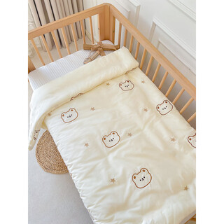 Purcotton 100% cotton era baby quilt four seasons air conditioned pure cotton class a newborn baby soothing quilt autumn and winter plus fusu bear double-sided cotton spring and autumn style 120x100cm