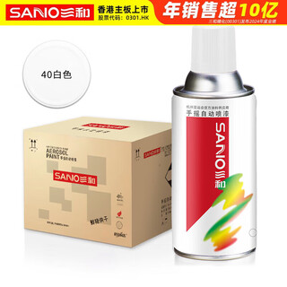 Sanhe self-spraying hand spray wheel color change anti-rust wall graffiti furniture railing renovation repair paint 40 white 12 cans (box)
