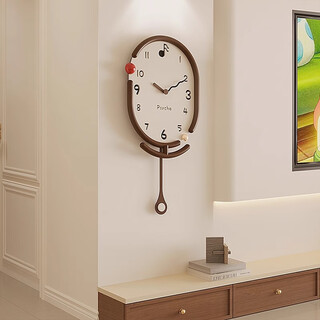 Psyche modern minimalist living room wall clock antique style clock wall hanging home punch-free 2025 new creative clock