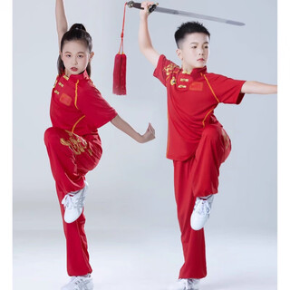 柏潮武术服功夫运动会幼儿园春秋少儿训练表演服学生武术练功服 主图款 160