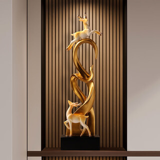 Bhm living room decorations, high-end atmospheric tv cabinet, entrance door, entrance hall, office decorations, moving to new home, housewarming gift, yulu gaosheng gold, about 66cm high