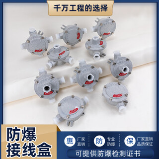 Explosion-proof junction box cast aluminum ah waterproof dn20 three-way four-way explosion-proof box junction box over-the-wire box terminal box iic simple model (with heart) d type four flat certificate complete 6 points dn20g3/4