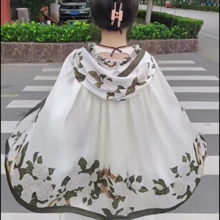 Jiyu summer sun protection and windproof hooded cloak and shawl, new high-end, versatile and stylish long sun protection clothing for women, gardenia blossom cloak and shawl