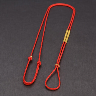 Yu ling yuln hand-woven safety buckle pendant lanyard, no-tie fine model, women's and children's necklace rope pendant with adjustable rope, no-tie fine model (red)