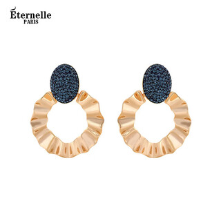 Eternelle french eternal bohemian retro earrings 2024 new niche design temperament earrings elegant blue