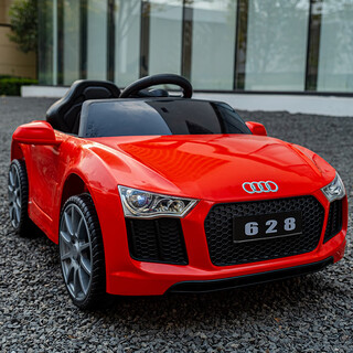 Dieter meng children's electric car four-wheeled with remote control baby car men and women and children swing toy car can sit and charge audi/red single drive + remote control + self-driving + music