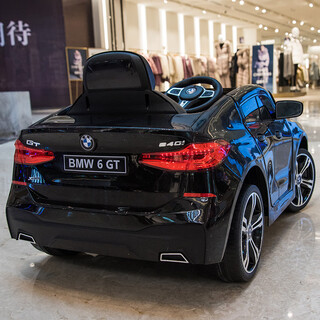 Jianhou children's bmw electric car can seat four-wheeled car remote control car for children with swing baby stroller four-wheel drive version black independent swing + dual batteries + 24g remote default drive type 1