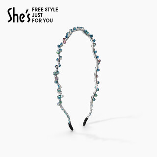 She s qianzi yaowo declaration flower language brilliant craftsmanship crystal fine hairband light luxury headband hairpin headwear birthday gift for women symphony blue c0