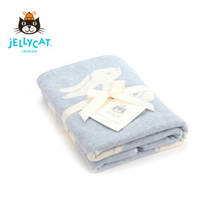 Jellycat shy bonnie rabbit baby cotton outing blanket towel blanket soft blue height 102cmx width 76cm