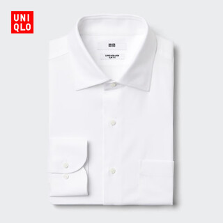 优衣库男装高性能修身防皱衬衫/长袖衬衣482342 00 白色 M