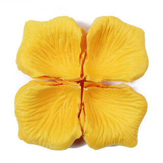Creation secret simulation rose petals wedding confession decoration hand-spreading flowers valentine's day proposal making romantic wedding room decoration supplies yellow 3 packs (about 300 pieces) petals