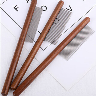 Birds and flowers, cat comb, comb brush, cat hair remover, cat hair cleaner, hair remover, needle comb, dog comb, solid wood handle, dense teeth