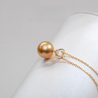 Dan pei luxury high-end 18k gold south sea gold beads and sea water pearl pendant women's jewelry light luxury gift for family g18k south sea gold bead pendant sea water pearl 10.0-11.0mm