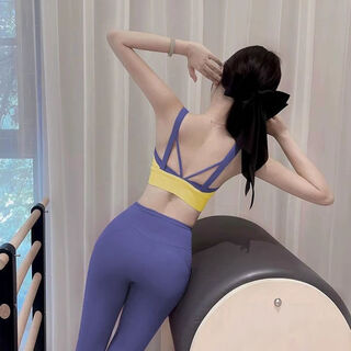 Pilates training wear summer pilates yoga wear suit women's 2025 summer high-looking fitness wear vest milk cool yellow suit s 80-95