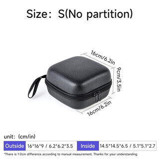 Leou eva leather fishing bag drum bag water drop wheel bag raft wheel bag fish finder storage bag s size (16cm*16cm*9cm)