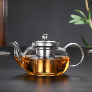 Yuanqing jiasheng glass teapot high temperature resistant high borosilicate glass teapot 800ml filter flower teapot steel leakage