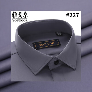 
CEO Yageor Spring and Summer Men's Long Sleeve Shirt Pure Cotton DP No Iron Business Casual Professional Clothing Work Stripes Gray DP # 9227 Long Sleeve 38 Code Recommended 100-120Jin [Jin equals 0.5 kg]