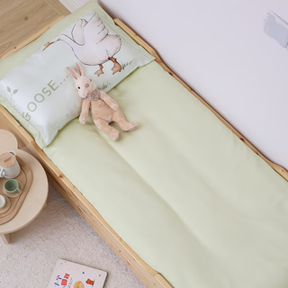 Blue tencel cushion cover kindergarten mattress mattress nap dual-purpose baby and children's mattress removable and washable special summer cushion quilt 60s tencel mr. big goose-bl 60cm*135cm cushion cover