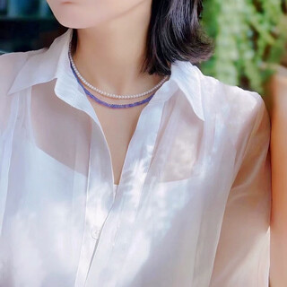 Guran 2025 latest natural tanzanite clavicle chain original design retro personalized necklace high-end necklace with 18k gold buckle inlaid