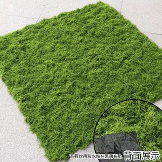 Qinhuo artificial fake moss lawn soft decoration window bonsai floor paving landscaping green plant wall decoration simulated moss turf light green filamentous moss 0.5 meters 1 meter