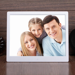 小米有品16英寸数码相框高清电子相册薄窄边像框台历广告视频4:3正屏 141A8G卡