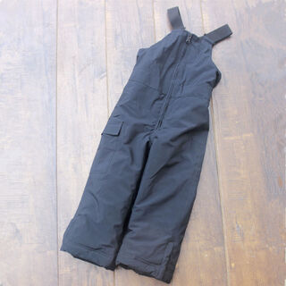 Wujiang miaopin 2024 new children's one-piece ski pants with cotton and thickening baby suspender cotton pants windproof and waterproof assault pants for boys and girls black and gray with cotton and thickening 40 2t suitable for heights around 88