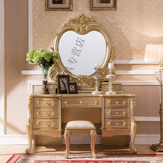 Zhiyi european dressing table european dressing table dressing table champagne gold dressing table dressing cabinet storage luxurious makeup champagne gold dressing table + makeup stool assembly