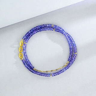 Fat donglai quality tanzanite necklace 40+5 high-looking ethnic style white beaded necklace 2025 new style gift necklace for girls