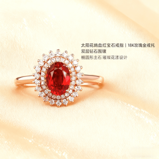 Coasze 18k gold set with 1 carat pigeon blood red ruby ring. birthday gift for girlfriend and wife. ready size message (no. 9-20)