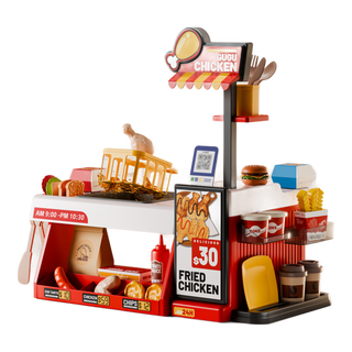 90% new jiuhao children's day gift kitchen toy color changing food play house cooking simulation kitchen little girl birthday 3-6 years old