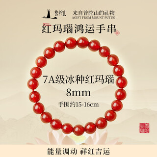 Putuo mountain red agate bracelet crystal agate bracelet transfer beads birthday gift for couples