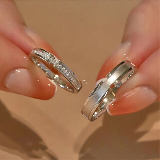 Zhouke lao phoenix 999 quality platinum ring pt platinum couple ring men's and women's diamond ring 520 valentine's day gift jianjia bailu platinum l gold women's ring