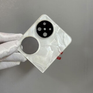 Suitable for huawei pocket2 foldable and disassembled back cover, original glass casing, upper and lower disassembly of the cover and back casing, pocket2 original upper cover, rococo white, 99 new