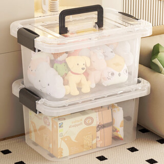 Cetomo transparent storage box extra large storage box with handle external volume 27l 41*28.5*23cm 1 pack