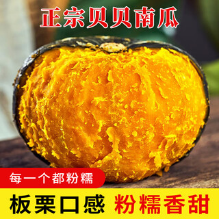 Jingxianjiang shandong authentic real baby pumpkin, chestnut-flavored small pumpkin, pink and glutinous sweet old melon vegetables, straight from the origin, fine fruit, net weight 5 jin jin is equal to 0.5 kilograms