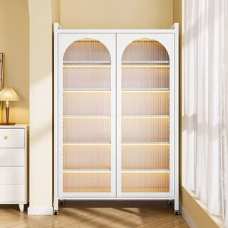 Zhifu steel balcony storage cabinet dustproof and sunproof large capacity multi-layer adjustable floor-standing integrated storage cabinet home shoe cabinet thickened 7-layer 200cm high (jade white) length 120*width 42cm (delivered to home)