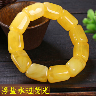 Yuze baltic chicken oil yellow beeswax bucket beads single circle bracelet old beeswax amber bucket beads special-shaped bracelet for boyfriend