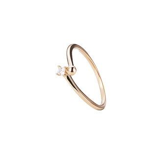 Kawamori randomcrush briefly encounters 14k gold ring light luxury niche design tail ring for women gold 9# hong kong code 14k gold