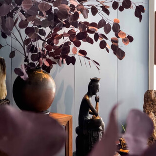 Apple eucalyptus dried flowers indoor living room office immortal flower base straight hair niche immortal apple eucalyptus leaves 100-130cm1 tied purple red