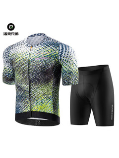 Rockbros summer short sleeve cycling clothes men's mountain road bike breathable top shorts cycling set phantom top + warren shorts s