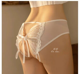 Sexy underwear large size female fat mm sexy underwear flirting thong open vagina white s