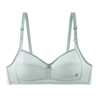 Beidi chun junior high school girls underwear girls developmental primary school students breathable bra summer thin seamless tube top wear inside, green grass, correcting posture and beautiful back, one size 38/85 (ab cup)