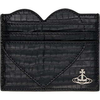 Vivienne westwood queen mother light luxury men's black heart card holder black one size