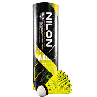 亚狮龙RSL尼龙羽毛球初学者室内外训练耐打塑料胶球NILON X黄色中速1筒